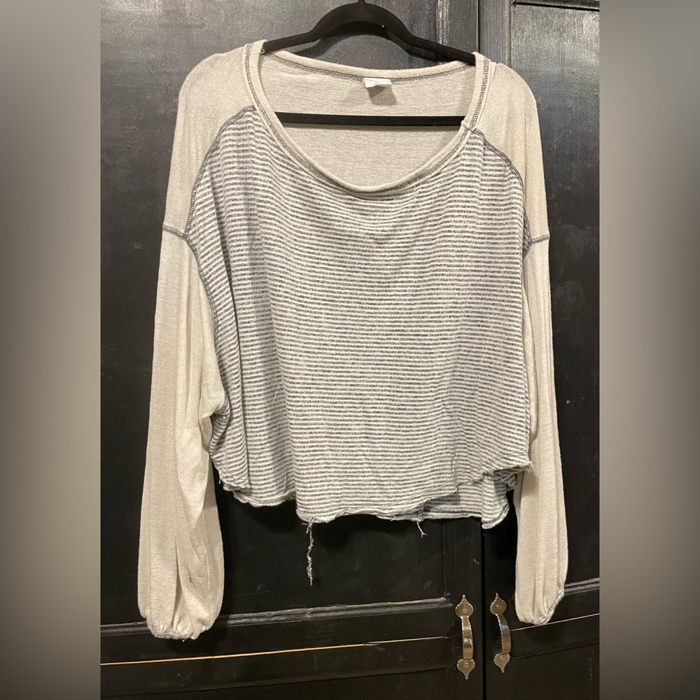 By Together size large flowy striped long sleeve top